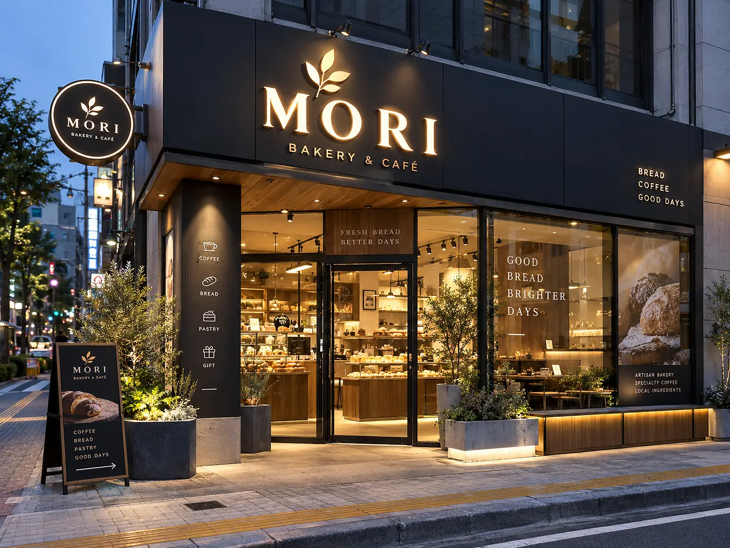 精品烘焙店招牌與門面 概念案例